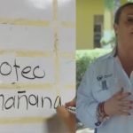 Ilustración de reto viral "tiroteo mañana" y la ministra de educación Anabella Giracca. Foto La Hora: Captura de pantalla