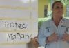 Ilustración de reto viral "tiroteo mañana" y la ministra de educación Anabella Giracca. Foto La Hora: Captura de pantalla