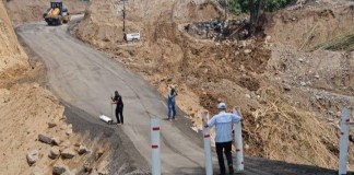 Ruta Cito Zarco donde ocurrió el colapso vial. Foto La Hora: Canal 46 News Nuestro Canal