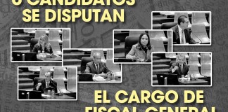 Seis candidatos que se disputan el cargo de Fiscal General luego de que la nómina fuese enviada en abril de 2026.