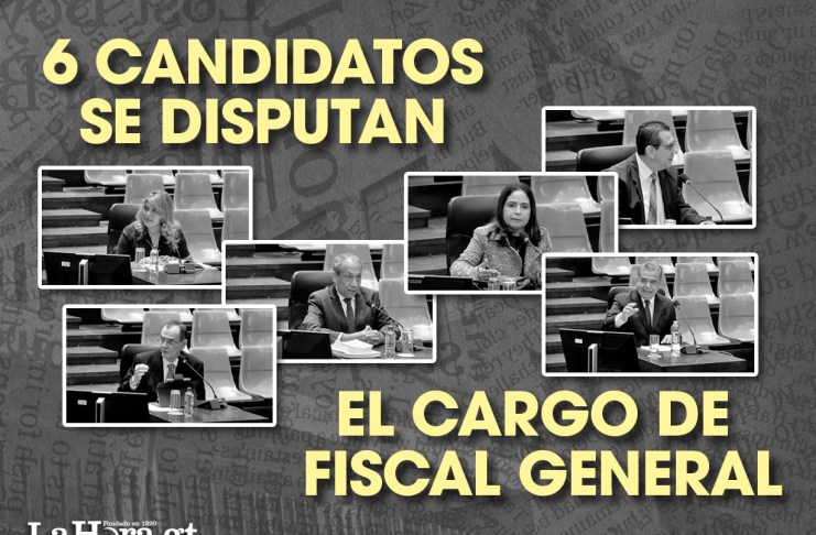 Seis candidatos que se disputan el cargo de Fiscal General luego de que la nómina fuese enviada en abril de 2026.