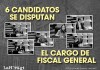Seis candidatos que se disputan el cargo de Fiscal General luego de que la nómina fuese enviada en abril de 2026.
