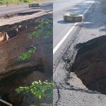 CIV cierra paso en el km 109 de Ca-2 occidente por socavamiento y trabajos de reparación.