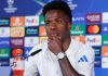 Vinícius Jr., previo a enfrentar al Bayern Múnich en la Champions League, habló sobre su relación con Álvaro Arbeloa.