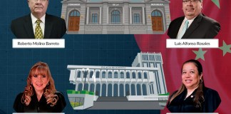 En la foto cuatro magistrados de la CC