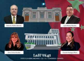 En la foto cuatro magistrados de la CC