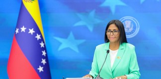 Archivo de la presidenta de Venezuela, Delcy Rodríguez. Foto La Hora: EFE