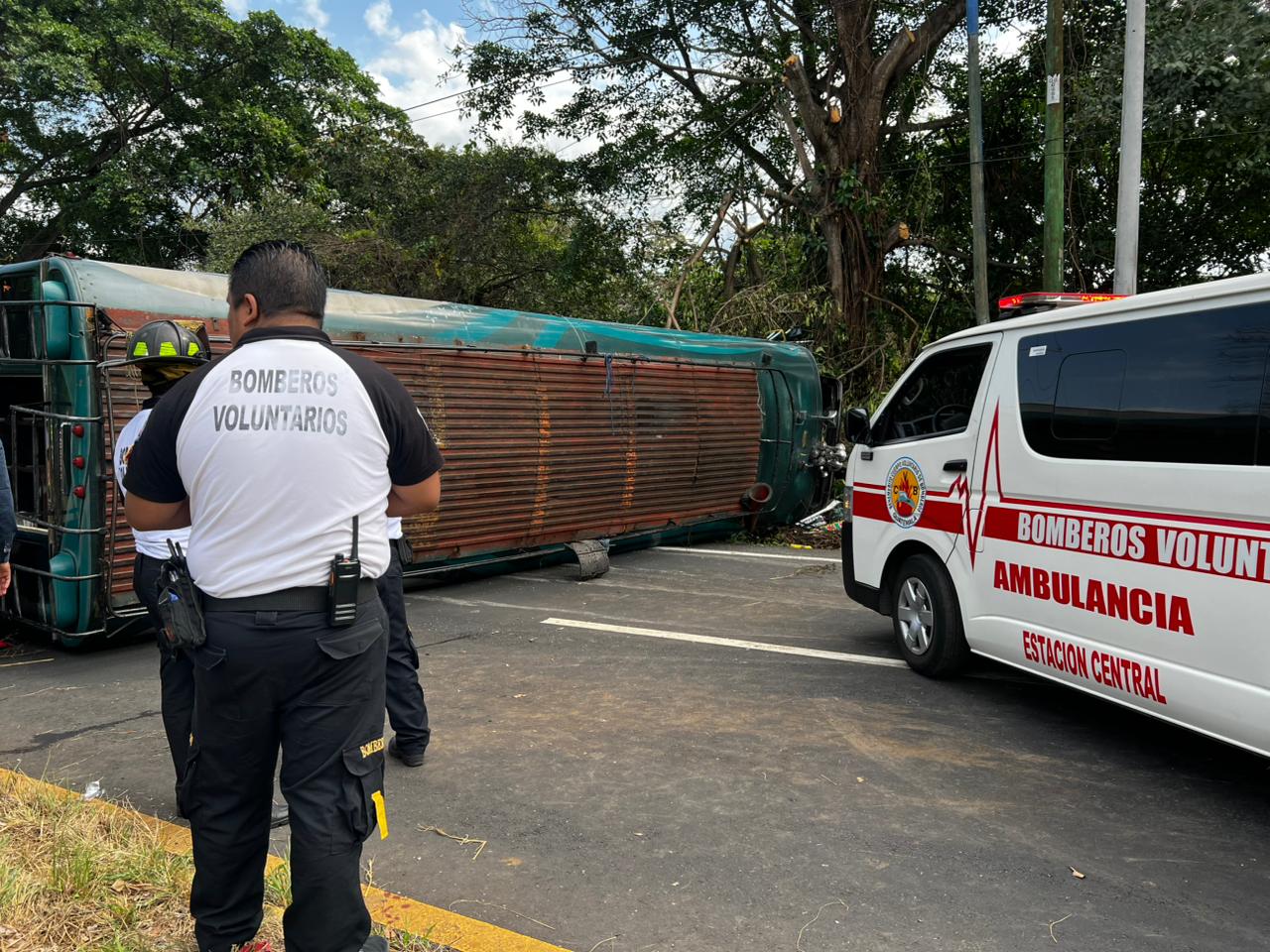 Este fue el bus que se accidentó el pasado 31 de marzo en la carretera a El Salvador y que contaba con un certificado de funcionalidad con datos alterados. 