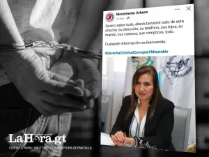 Capturan a encargado de cuenta de redes sociales "Movimiento Árbenz" por considerar mensajes como amenazas contra presidenta de OJ