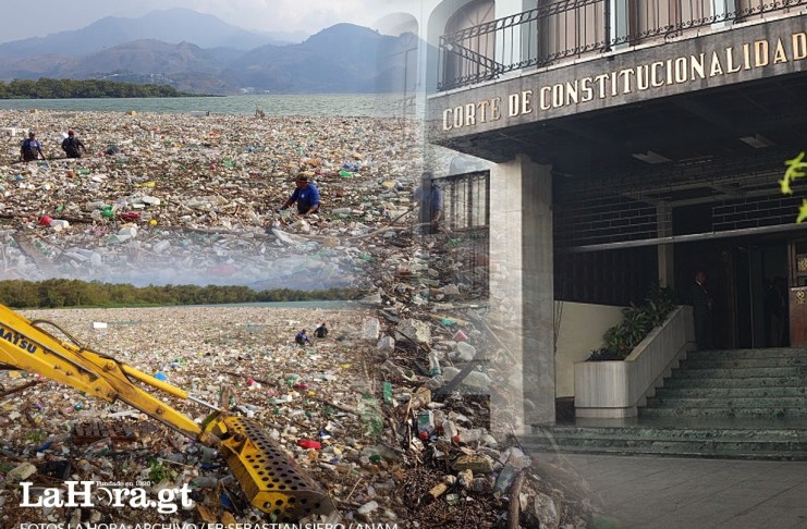 El lago de Amatitlán continúa sin tener soluciones para su saneamiento tras decisiones de la CC y la Anam de Sebastián Siero. Diseño La Hora: Alejandro Ramírez