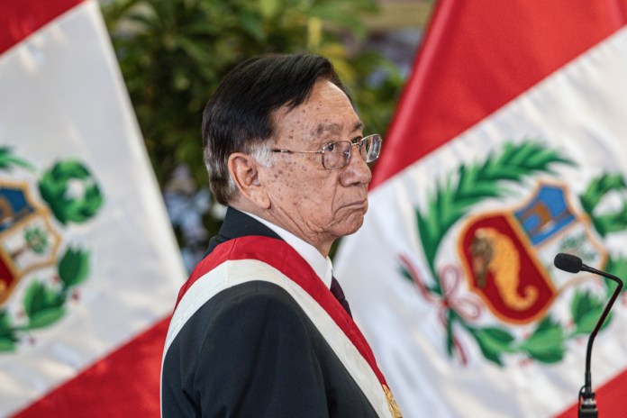Fotografía de archivo del presidente interino de Perú, José María Balcázar. Foto La Hora: EFE