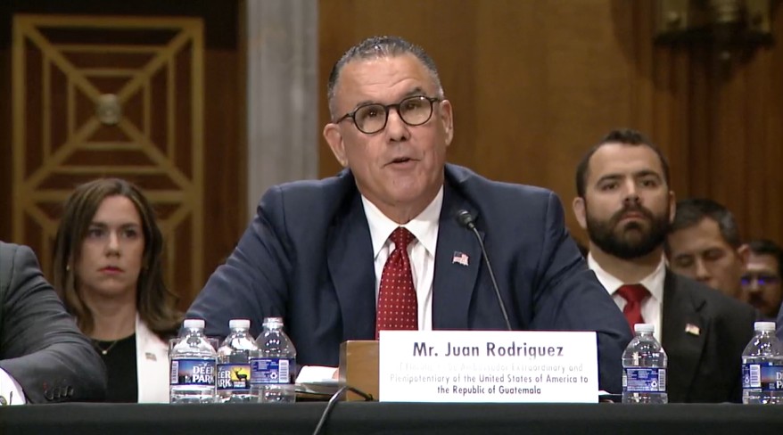 Ante el Senado, embajador nominado de EE. UU. Juan Rodríguez, fija seguridad, migración y comercio como ejes para Guatemala