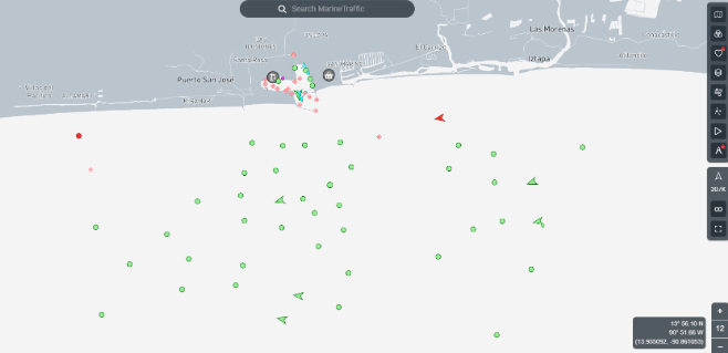 Captura de pantalla marinetraffic.Foto: Marinetraffic