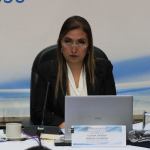 Al estilo de Silvia Valdés en 2022, Claudia Paredes aboga por aprobar informes que permitan agilizar amparos que pueden dejar fuera a jueces. Foto La Hora: Daniel Ramírez