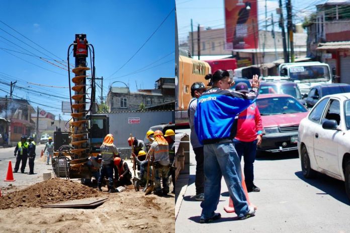 De 451 pilotes fundidos para la construcción del paso a desnivel Cuchilla El Milagro, la municipalidad de Mixco informó que van 300. Foto La Hora: Neto Bran/FB