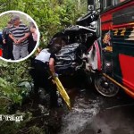 El piloto de la unidad involucrada en el accidente del km 49 Palín, Escuintla, fue capturado y multado con Q25 mil. Foto; La Hora/PNC