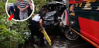 El piloto de la unidad involucrada en el accidente del km 49 Palín, Escuintla, fue capturado y multado con Q25 mil. Foto; La Hora/PNC