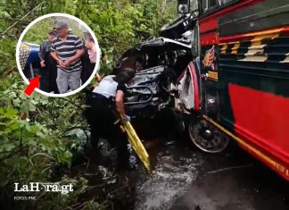 El piloto de la unidad involucrada en el accidente del km 49 Palín, Escuintla, fue capturado y multado con Q25 mil. Foto; La Hora/PNC