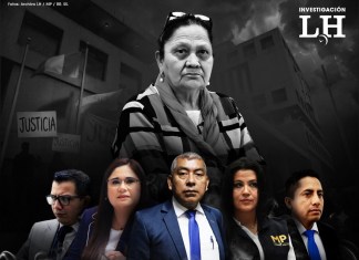 Las juntas disciplinarias del Ministerio Público, que dirige la fiscal general María Consuelo Porras, no han sancionado a fiscales bajo cuestionamiento. Diseño La Hora: Víctor García.