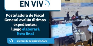 La postuladora estará conociendo hoy los expedientes del ministro de Gobernación y del Procurador General de la Nación.