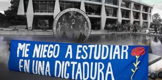 "Me niego a estudiar en una dictadura", es el lema de un grupo de universitarios que exige elecciones libres y legítimas en la Usac.