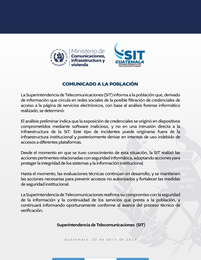 comunicado SIT
