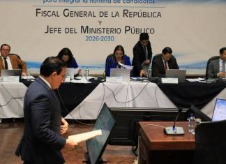 Una circunstancia inedita mantiene en vilo la ponderación del expediente del minsitro de gobernación, Marco Antonio Villeda. Foto La Hora: Daniel Ramírez