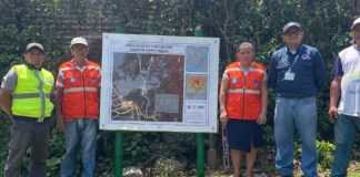 Conred refuerza la prevención en Escuintla con la señalización de rutas de evacuación en comunidades cercanas al volcán de Fuego.