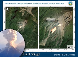La madrugada de este 28 de abril, el volcán Santiaguito entró en fase eruptiva y ha hecho que entidades tomen precauciones.