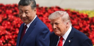 La trampa de Tucídides y el peligro de una escalada letal en la visita de Trump a China Presidente de China, Xi Jinping (i), junto a su homólogo estadounidense, Donald Trump, (d) durante su visita de Estado. Foto La Hora: EFE