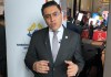 El presidente del Consejo Nacional Electoral (CNE), Cristian Quiroz, habla durante una entrevista con EFE en Bogotá. Foto La Hora: EFE