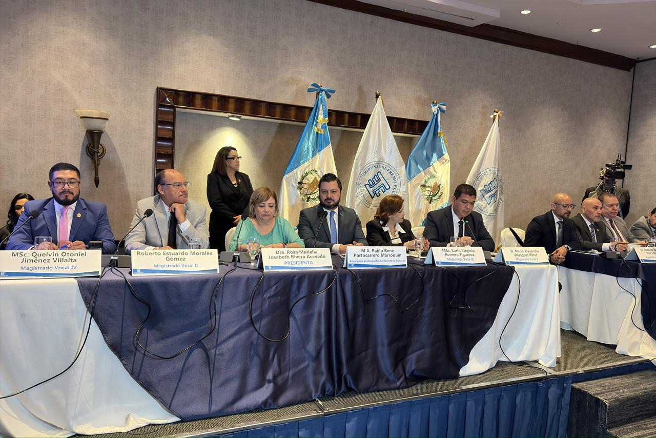 El pleno de magistrados del TSE. Foto La Hora: José Orozco