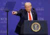 El presidente de EE.UU., Donald Trump, en una foto de archivo. Foto La Hora: EFE