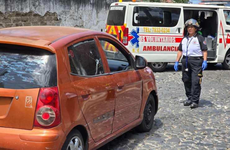 Ataque armado en Antigua Guatemala. Foto La Hora: CVB.