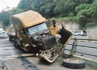 Accidentr de tránsito registrado en el kilómetro 24 de Carretera a El Salvador. Foto La Hora: FB/Noticias Carretera a El Salvador