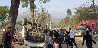 Accidente de tránsito en Rabinal, Baja Verapaz. Foto La Hora: CBV