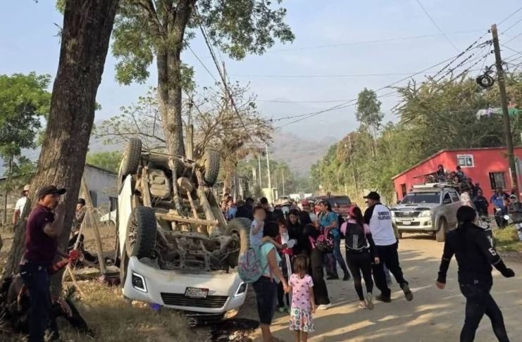 Accidente de tránsito en Rabinal, Baja Verapaz. Foto La Hora: CBV