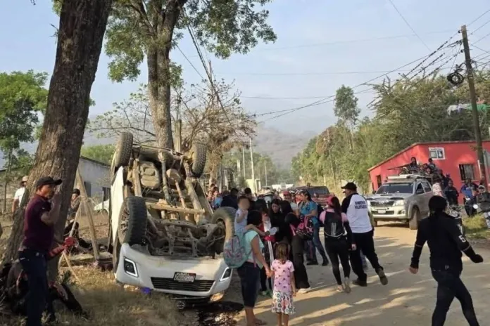 Accidente de transito en Rabinal Accidente de tránsito en Rabinal, Baja Verapaz. Foto La Hora: CBV