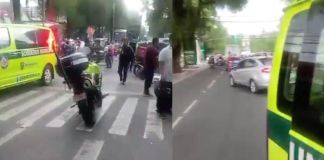 Accidente de tránsito múltiple registrado en la zona 9 capitalina. Foto La Hora: Captura de Pantalla