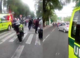 Accidente de tránsito múltiple registrado en la zona 9 capitalina. Foto La Hora: Captura de Pantalla