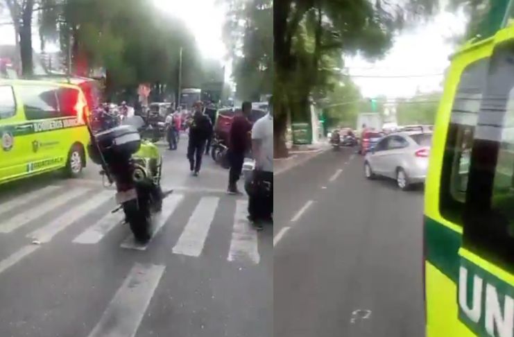 Accidente de tránsito múltiple registrado en la zona 9 capitalina. Foto La Hora: Captura de Pantalla