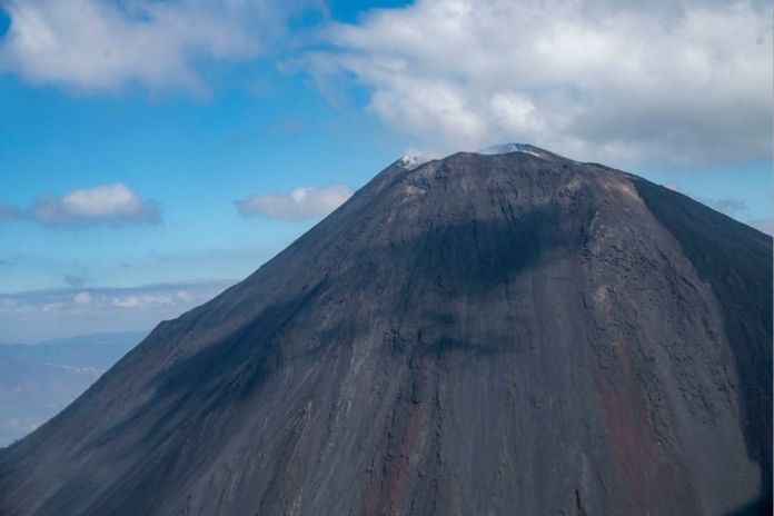 Archivo de actividad del volcán de Fuego. Foto La Hora: Conred