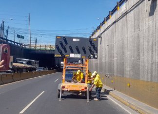 Anuncian reducción de carriles en ruta al Atlántico por trabajos en el viaducto de Lomas del Norte