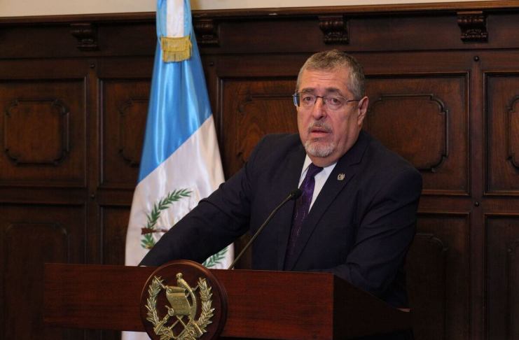 Archivo del presidente Bernardo Arévalo durante conferencia de prensa. Foto La Hora: José Orozco