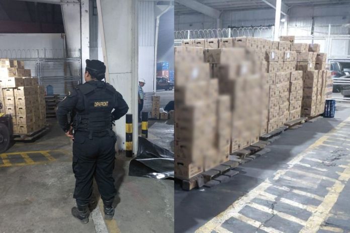 Hondureño pretendía ingresar a Guatemala con Q238 mil en botellas de licor de supuesto contrabando. Foto La Hora: PNC.