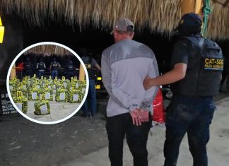 Allende Del Mar Zarceño Castillo identificado como el presunto líder de la estructura criminal. Foto La Hora: PNC.