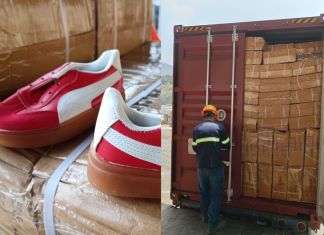 Más de 6 mil prendas y tenis son destruidos por falsificación de marcas registradas Más de 6 mil prendas y tenis son destruidos por falsificación de marcas registradas. Foto La Hora: MP.