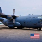 Avión de la Guardia Nacional de Arkansas llega a Guatemala con equipo para la Fuerza Aérea. Foto La Hora: Embajada de EE.UU.