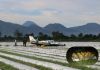 Avioneta en donde fueron capturados dos mexinacos que transportaban ilícitos. Foto La Hora: MP