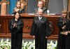 Tres de los magistrados titulares de la CC (de izquierda a derecha): Julia Rivera, Roberto Molina Barreto y Dina Ochoa. Foto La Hora: José Oroco.